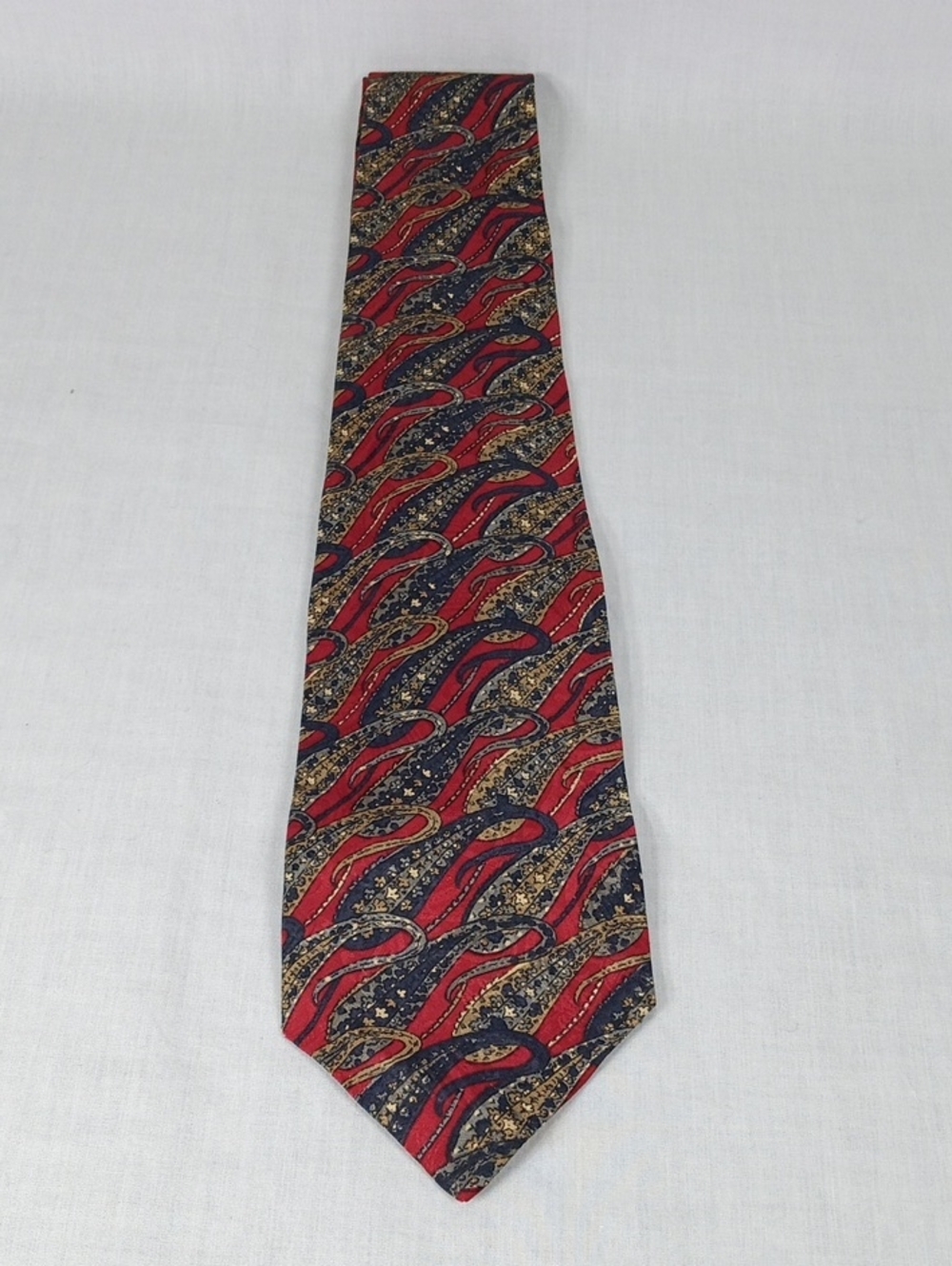 Robert Talbott Men's Red & Navy Paisley-Pattern Tie